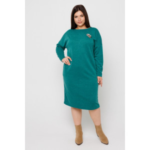 Платье женское П198 евроангора (последний размер) зеленый 52,54,56 Платье женское П198 евроангора (последний размер) зеленый 52,54,56