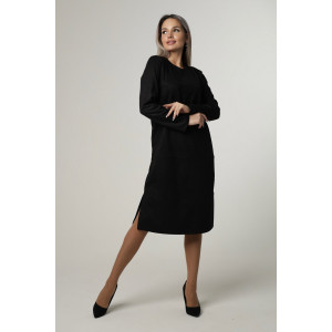 Платье женское П172 твил (последний размер) черный 52,54 Платье женское П172 твил (последний размер) черный 52,54