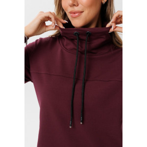 Платье женское П178 футер 2-х нитка пенье (последний размер) винный 60