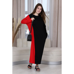 Платье женское П160 футер с лайкрой (последний размер) красный 46,50