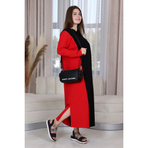 Платье женское П160 футер с лайкрой (последний размер) красный 46,50