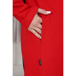 Платье женское П160 футер с лайкрой (последний размер) красный 46,50