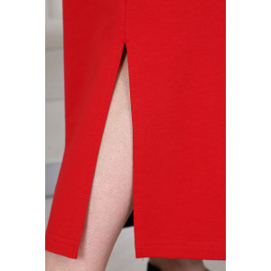 Платье женское П160 футер с лайкрой (последний размер) красный 46,50