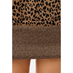 Платье женское П191 жаккард принт (последний размер) капучино леопард 48,52,54 Платье женское П191 жаккард принт (последний размер) капучино леопард 48,52,54