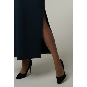 Платье женское П169 футер с лайкрой (последний размер) тёмный петроль 54