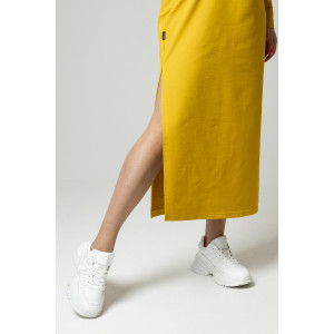 Платье женское П170 футер с лайкрой (последний размер) горчичный 60