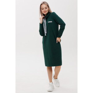 Платье женское П120/1 футер с лайкрой (последний размер) зеленый 52,54