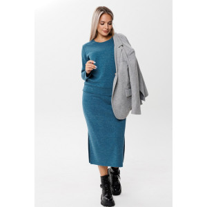 Костюм двойка женский с юбкой К238 евроангора (последний размер) петроль 52,54 Костюм двойка женский с юбкой К238 евроангора (последний размер) петроль 52,54