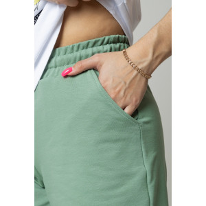 Костюм двойка женский К226 кулирка+футер с лайкрой (последний размер) оливковый 48,50