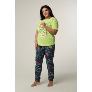 Костюм двойка женский К233 кулирка+футер (последний размер) салатовый 54 Костюм двойка женский К233 кулирка+футер (последний размер) салатовый 54