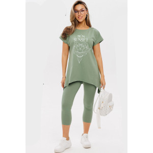 Костюм двойка женский К236 кулирка с лайкрой (последний размер) оливковый 54 Костюм двойка женский К236 кулирка с лайкрой (последний размер) оливковый 54