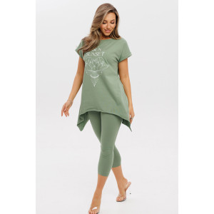 Костюм двойка женский К236 кулирка с лайкрой (последний размер) оливковый 54 Костюм двойка женский К236 кулирка с лайкрой (последний размер) оливковый 54