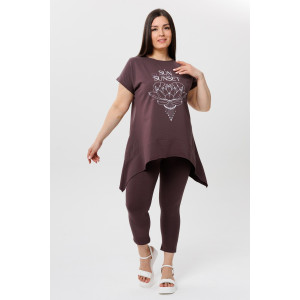 Костюм двойка женский К236 кулирка с лайкрой (последний размер) шоколадный 58,62 Костюм двойка женский К236 кулирка с лайкрой (последний размер) шоколадный 58,62