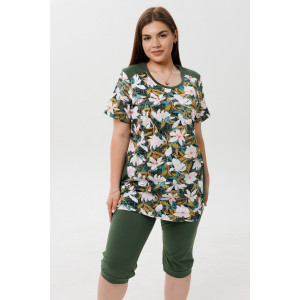 Костюм двойка женский К223 кулирка (последний размер) хаки 50 Костюм двойка женский К223 кулирка (последний размер) хаки 50