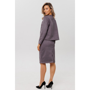 Костюм двойка женский с юбкой К248 замша (последний размер) графит 46,50,60 Костюм двойка женский с юбкой К248 замша (последний размер) графит 46,50,60