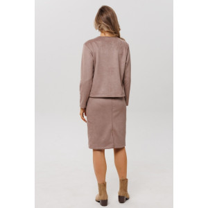 Костюм двойка женский с юбкой К248 замша (последний размер) капучино 50,52,54 Костюм двойка женский с юбкой К248 замша (последний размер) капучино 50,52,54