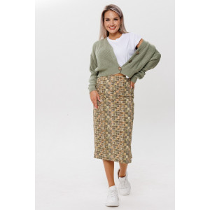 Юбка женская Ю17 (74 см) футер с лайкрой (последний размер) зеленый 52 Юбка женская Ю17 (74 см) футер с лайкрой (последний размер) зеленый 52