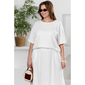 Блузка женская "Камео-4" плательная ткань (р-ры: 48-58) белый