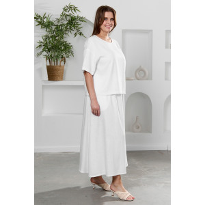 Блузка женская "Камео-4" плательная ткань (р-ры: 48-58) белый