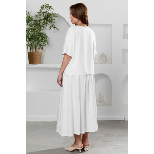 Блузка женская "Камео-4" плательная ткань (р-ры: 48-58) белый