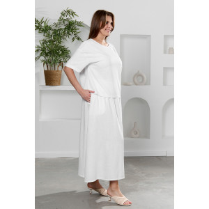 Блузка женская "Камео-4" плательная ткань (р-ры: 48-58) белый