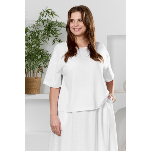 Блузка женская "Камео-4" плательная ткань (р-ры: 48-58) белый