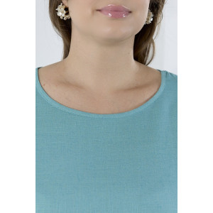 Блузка женская "Камео-4" плательная ткань (р-ры: 48-58) бирюзовый