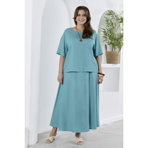 Блузка женская "Камео-4" плательная ткань (р-ры: 48-58) бирюзовый