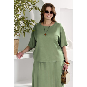 Блузка женская "Камео-4" плательная ткань (р-ры: 48-58) хаки