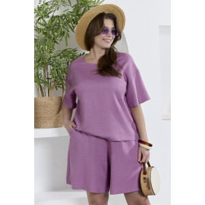 Блузка женская "Камео-4" плательная ткань (р-ры: 48-58) лиловый