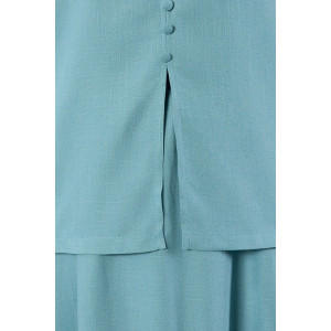 Блузка-топ женская "Камео-6" плательная ткань (р-ры: 48-58) бирюзовый