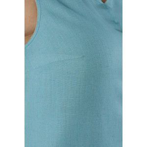 Блузка-топ женская "Камео-6" плательная ткань (р-ры: 48-58) бирюзовый