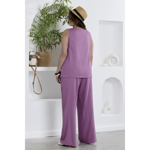 Блузка-топ женская "Камео-6" плательная ткань (р-ры: 48-58) лиловый