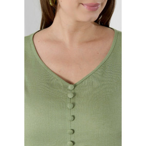 Блузка-топ женская "Камео-6" плательная ткань (р-ры: 48-58) хаки