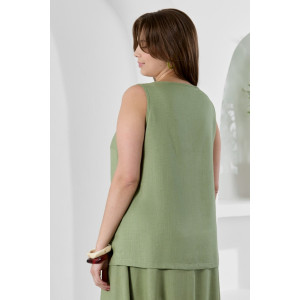 Блузка-топ женская "Камео-6" плательная ткань (р-ры: 48-58) хаки