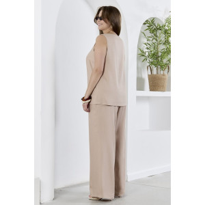 Блузка-топ женская "Камео-6" плательная ткань (р-ры: 48-58) бежевый