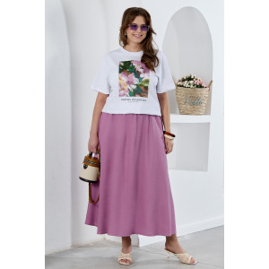 Юбка женская "Камео-5" плательная ткань (р-ры: 48-58) лиловый