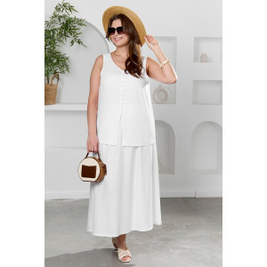 Юбка женская "Камео-5" плательная ткань (р-ры: 48-58) белый