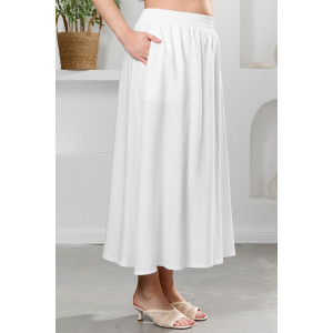 Юбка женская "Камео-5" плательная ткань (р-ры: 48-58) белый