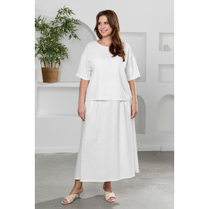 Юбка женская "Камео-5" плательная ткань (р-ры: 48-58) белый