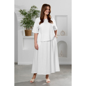 Юбка женская "Камео-5" плательная ткань (р-ры: 48-58) белый