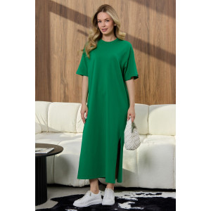 Платье-туника женское "Инта" кулирка с лайкрой (р-ры: 44-62) зеленый