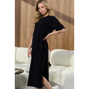 Платье-туника женское "Инта" кулирка с лайкрой (р-ры: 44-62) черный