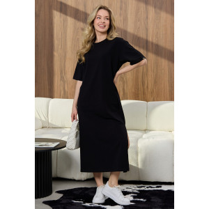 Платье-туника женское "Инта" кулирка с лайкрой (р-ры: 44-62) черный