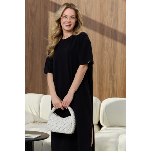 Платье-туника женское "Инта" кулирка с лайкрой (р-ры: 44-62) черный