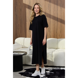 Платье-туника женское "Инта" кулирка с лайкрой (р-ры: 44-62) черный