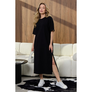 Платье-туника женское "Инта" кулирка с лайкрой (р-ры: 44-62) черный