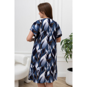 Халат женский "Хомли" кулирка (р-ры: 50-64) индиго