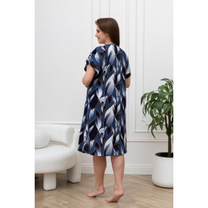 Халат женский "Хомли" кулирка (р-ры: 50-64) индиго