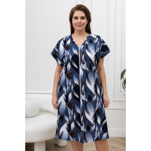 Халат женский "Хомли" кулирка (р-ры: 50-64) индиго